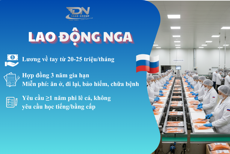 Lao Động Nga - Ngành Thực Phẩm (Phi Lê Cá)