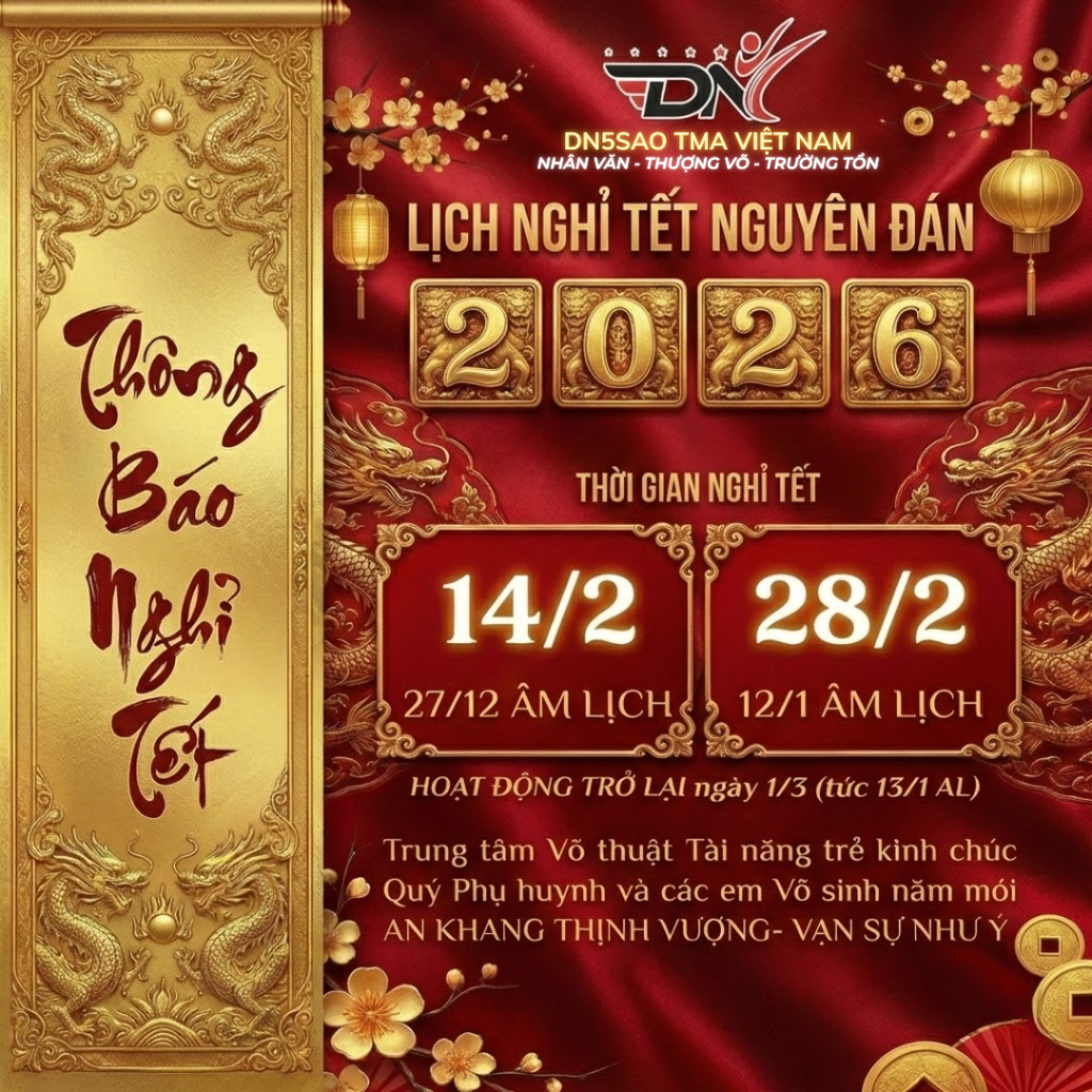 Lịch nghỉ Tết Nguyên Đán 2026 DN5SAO".
